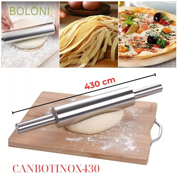 Cán bột inox loại lớn có trục xoay 430 cm