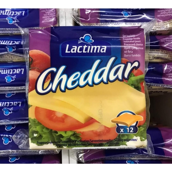 Phô Mai Lactima Cheddar 200g 12 lát