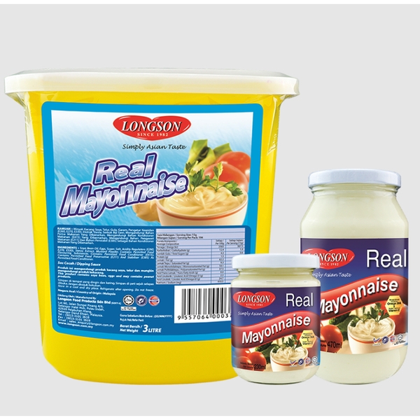 Sốt Mayonnaise LONGSON Real Mayonnaise 3Lít