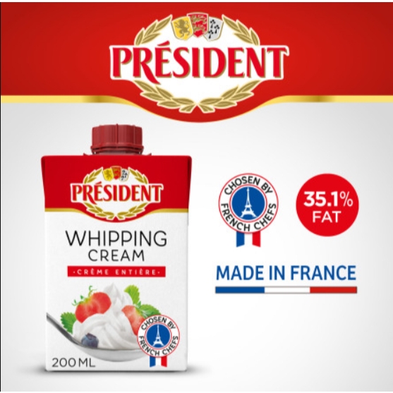 Kem Whipping Cream President Pháp 1Lít I Exp 06.01.2026