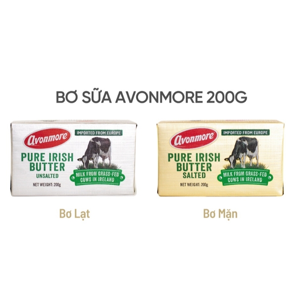 Bơ mặn/lạt cao cấp Avonmore Ireland 200g