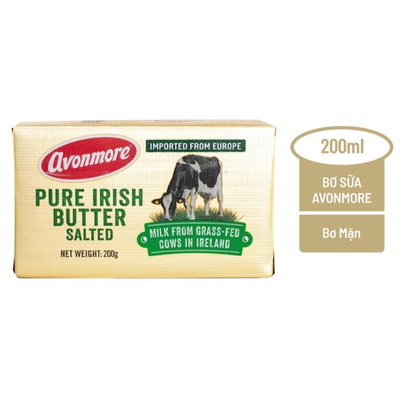 Bơ mặn/lạt cao cấp Avonmore Ireland 200g