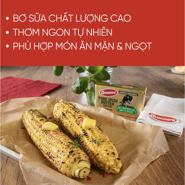 Bơ mặn/lạt cao cấp Avonmore Ireland 200g