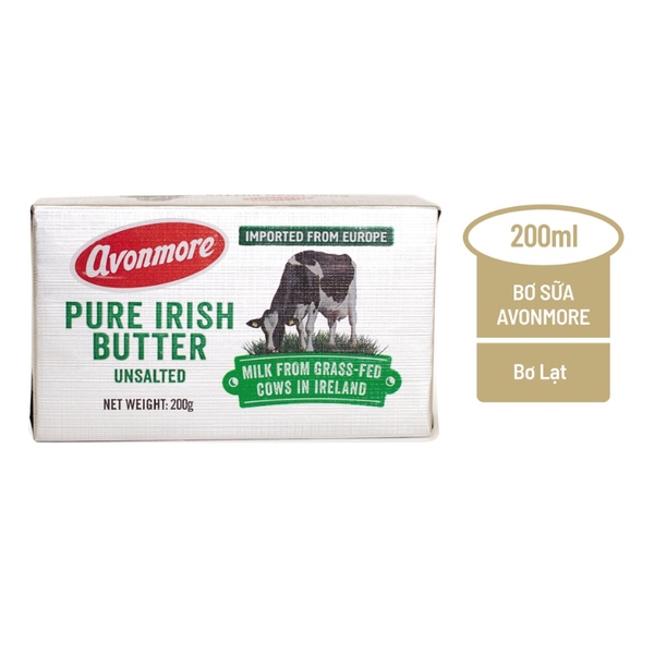Bơ mặn/lạt cao cấp Avonmore Ireland 200g