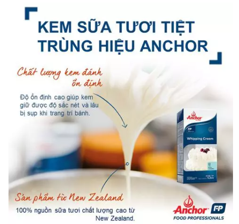 Whipping Cream Anchor hộp 1Lít I EXP: 08.2026