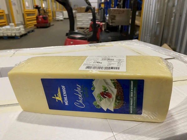 Phô Mai Cheddar Màu/ Trắng Muhlenhof Cắt lẻ 500g (từ khối 2.4-2.8kg)