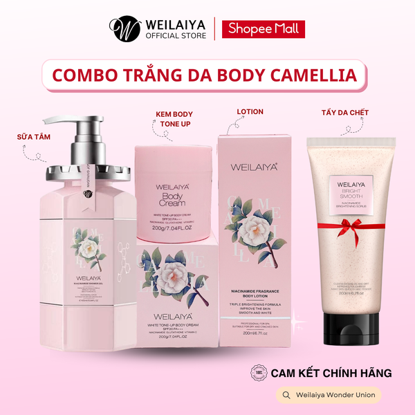 Combo Chăm Sóc Body VIP 4 Món - Combo Hoa Trà