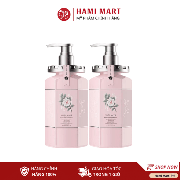 Combo 2 Chai Sữa Tắm Hoa Trà Camellia Weilaiya 450ml*2