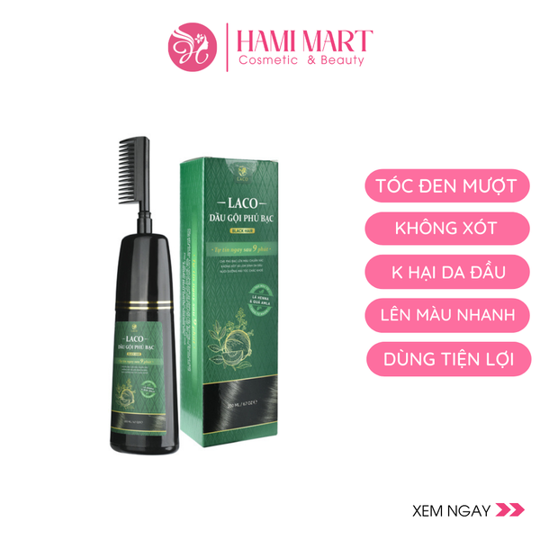 Dầu Gội Phủ Bạc LACO Black Hair 200ml