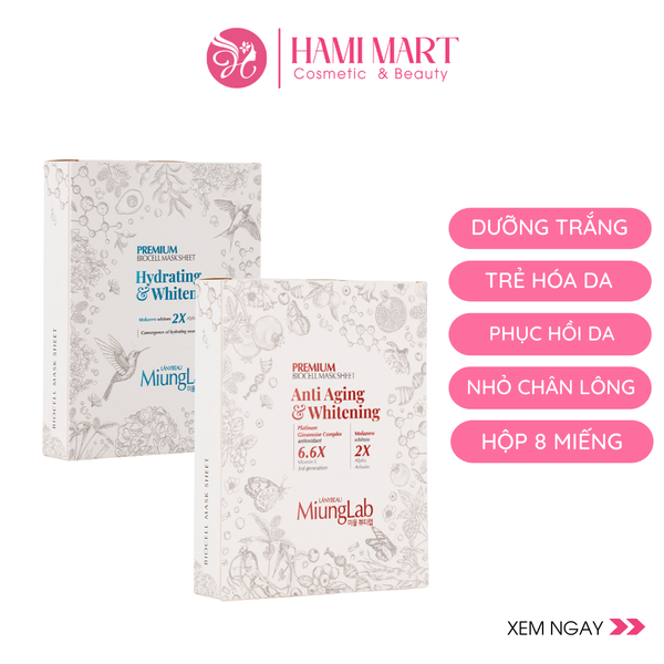 Mặt Nạ Dưỡng Da Miung Lab Premium Biocell Mask Sheet (Anti Aging & Whitening, Hydrating & Whitening)