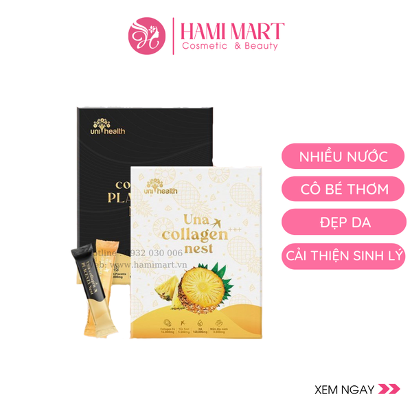 Nước Uống Bổ Sung Collagen Uni Health Una Collagen Nest - Hộp 28 Gói