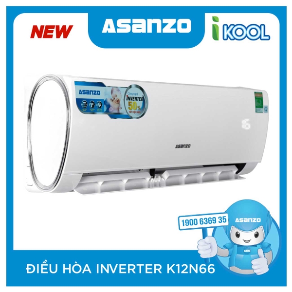 Điều hòa Asanzo 12000BTU 1 chiều Inverter K12N66