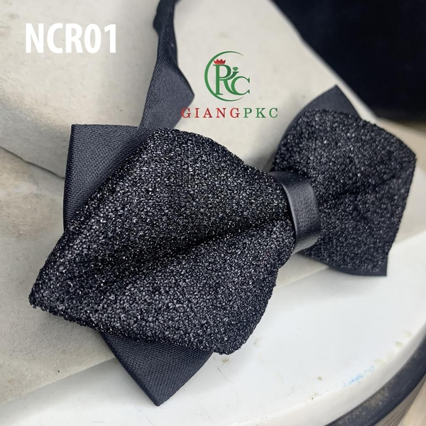 [HCM]Nơ đeo cổ nam màu đen pkc