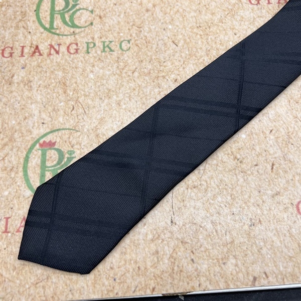 Cà vạt nam mẫu thắt sẵn dây kéo 6cm màu đen kẻ ziczac mới nhất 2023 Giangpkc