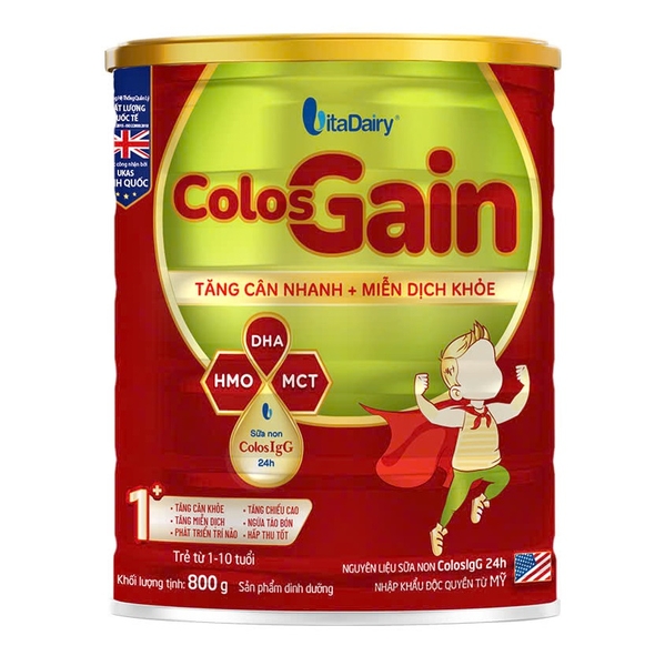 Sữa COLOS GAIN 1+ 800g (1-10 tuổi)
