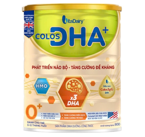 Sữa COLOS DHA+ 0+ 800g (0-12 tháng tuổi)