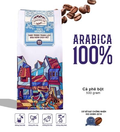 Cà phê Arabica nguyên chất ĐẬM NHÂN CÁCH VIỆT 500g