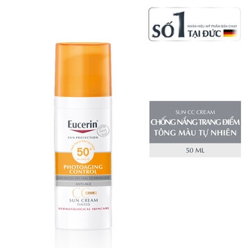 Kem Chống Nắng Trang Điểm Eucerin Tông Màu Tự Nhiên 50ml