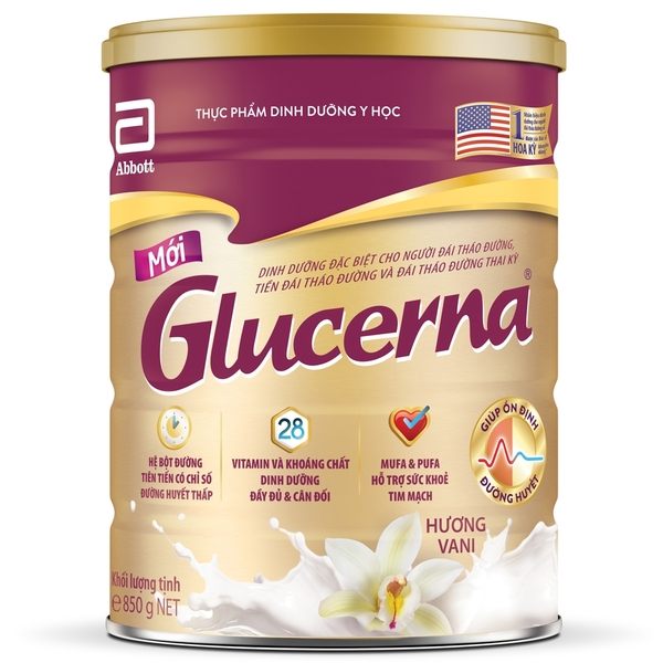 Sữa Glucerna cho người tiểu đường 850g hương vani - Abbott