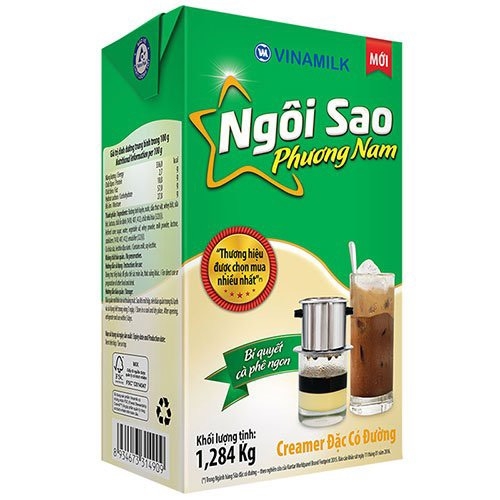 Sữa Đặc Ngôi Sao Phương Nam Dạng Hộp 1,284kg - Xanh lá