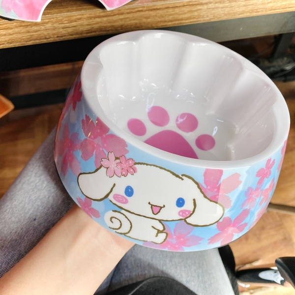 Bát ăn cao cấp hoạ tiết in hình bàn chân 14,5*14,5*6,5cm
