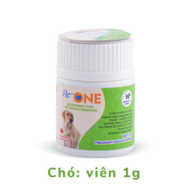 GB Pet One Thuốc bổ cho chó mẹ mang thai và nuôi con 1 lọ 20 viên