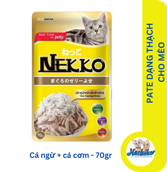 Pate Nekko cho mèo dạng sốt và thạch đủ vị - Gói 70gr