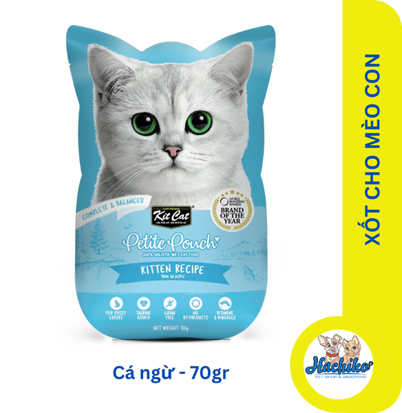 Xốt pate cho mèo Kit Cat Petite Pouch nhiều vị - 70gr