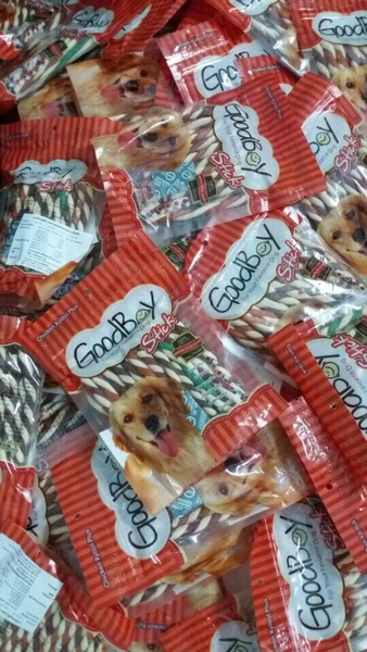 Que thưởng cho chó Good Boy Stick xoắn nhiều vị - 250gr