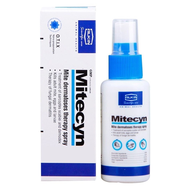 Thuốc trị ghẻ nấm Alkin Mitecyn 50ml cho Chó Mèo