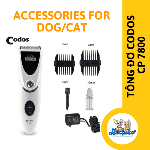 Tông đơ cắt tỉa lông cho thú cưng Chó Mèo Codos CP-6800
