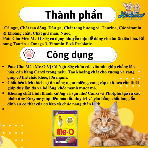 Đồ Ăn Mèo Sốt Me-O Hương Vị đủ vị (80g)