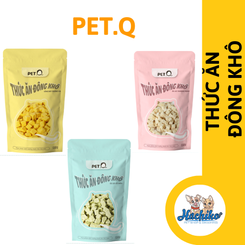 Thức ăn đông khô cho thú cưng PetQ 3 vị dành cho Mèo 130gr lòng đỏ trứng gà
