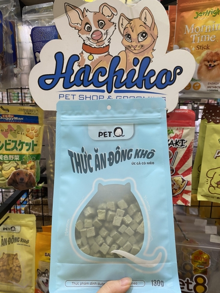 Thức ăn đông khô cho thú cưng PetQ 3 vị dành cho Mèo 130gr lòng đỏ trứng gà