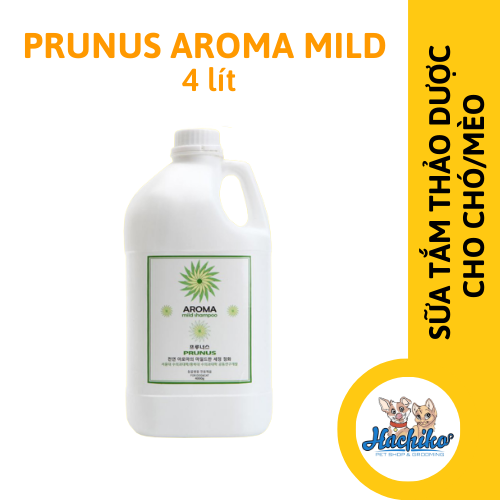Sữa tắm Prunus Aroma Mild thơm mát tự nhiên cho Chó/ Mèo 4 lít 