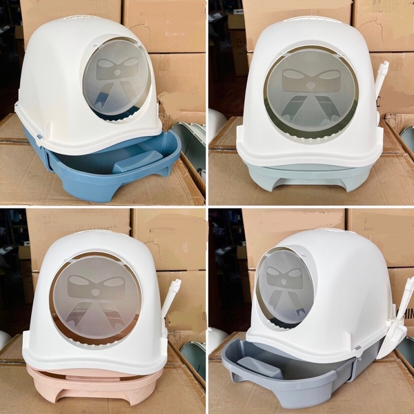 Spet Nhà vệ sinh mèo kính in nơ 50*41*37