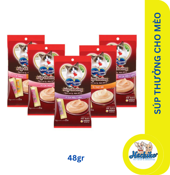 Súp Thưởng Cho Mèo Silver Spoon - Túi 8 tuýp*6g