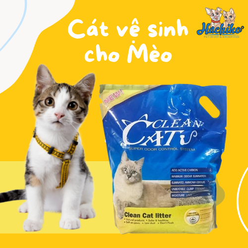 Cát vệ sinh than hoạt tính Clean Cat dành cho mèo 8L