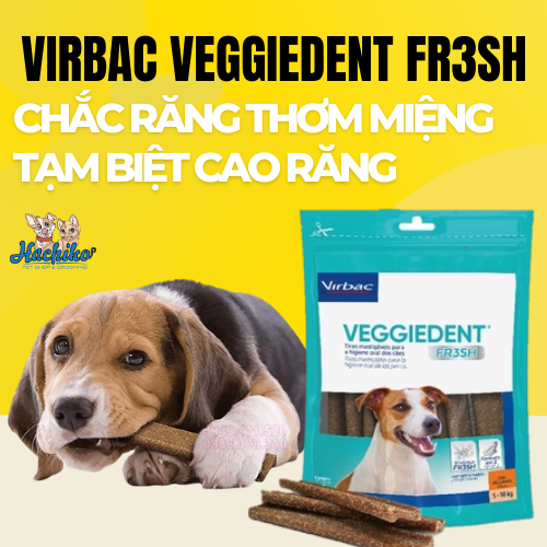 Bánh xương gặm sạch răng Veggiedent Fresh Virbac 240gr