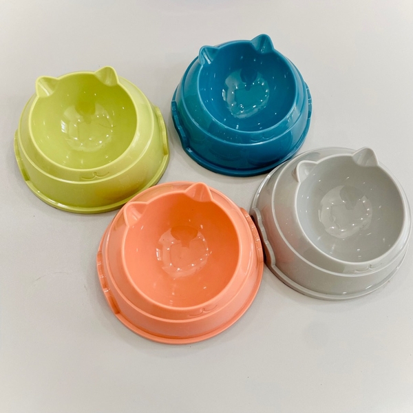Chén ăn đơn mặt mèo nghiêng 16cm