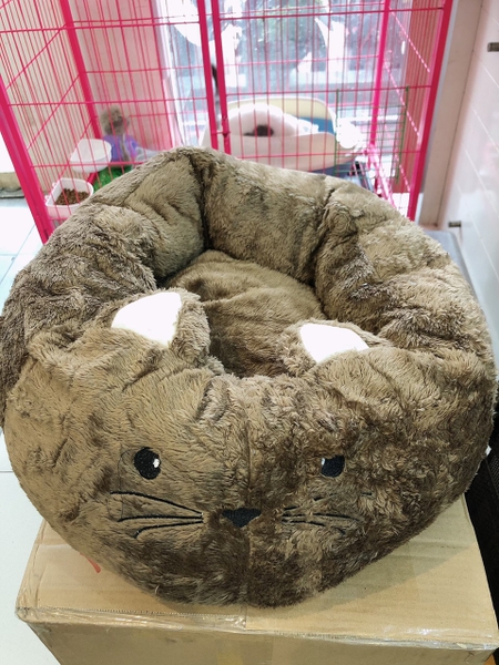 Nệm tròn hình thú cưng cho Chó Mèo ( Trắng / Cam / Nâu )
