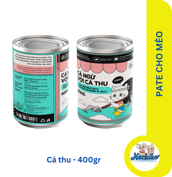 Pate cho mèo Meowcat Mix Topping 7 vị thơm ngon dinh dưỡng - Lon 400gr