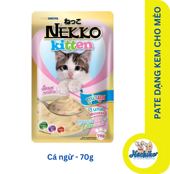 Pate Nekko kitten cho mèo con dạng xốt, thạch, kem đủ vị - Gói 70gr