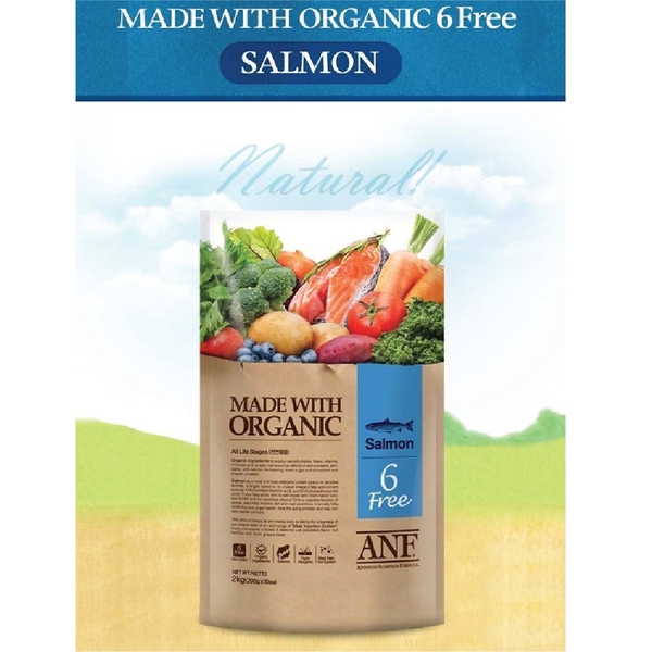 Thức ăn hạt hữu cơ cho chó ANF 6FREE 3 - Vị cá hồi 2kg