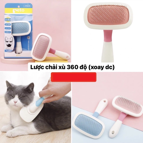 Spet Lược chải xù xoay 360 độ Peto