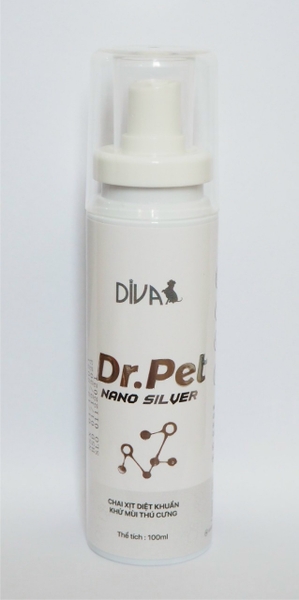 Dr Pet Nano Silver 100ml (xịt mau lành vết thương/viêm da - khử mùi)