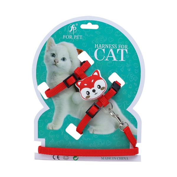 Dây dắt mèo gắn bông ngộ nghĩnh 1.0cm