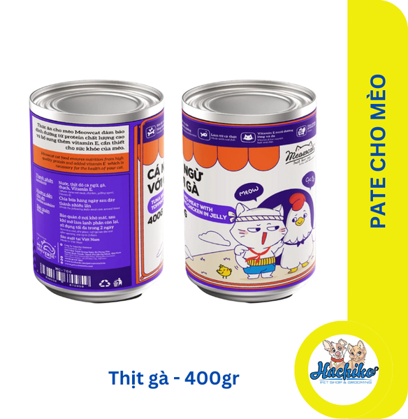 Pate cho mèo Meowcat Mix Topping 7 vị thơm ngon dinh dưỡng - Lon 400gr