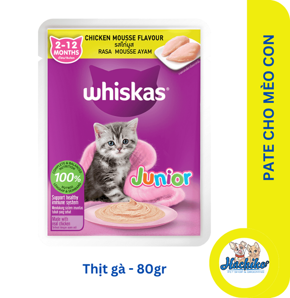 Pate cho mèo con Whiskas Junior - 80gr