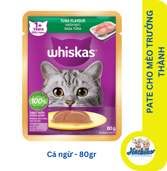 Pate xốt cho mèo Whiskas Adult - 80gr